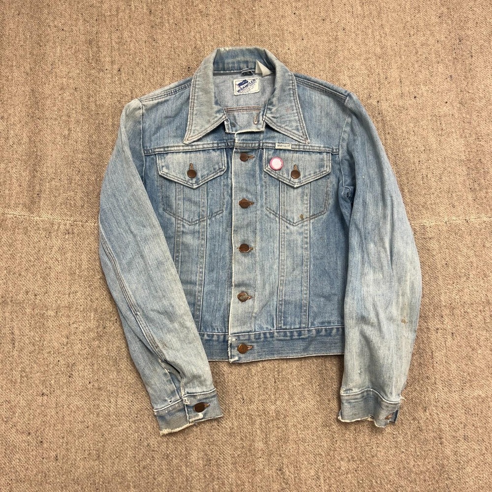 Vintage Wrangler Denim Jacket Women's Small Blue 1970s No Fault